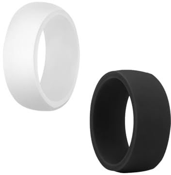 ZenithQuest 2 Pcs Silicone Ring Protectors, Flexible Wedding Ring Protective Covers for Gym Workouts, Household Chores & Outdoor Activities, Unisex Band Style