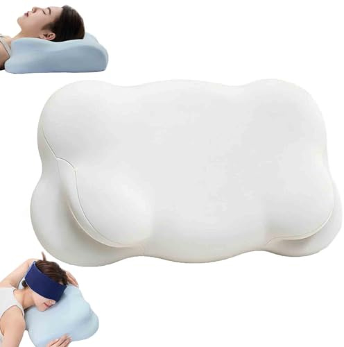 Generisch Almohada en la nube, almohada cervical ajustable con funda de almohada transpirable, almohada lateral, almohada ergonómica de espuma viscoelástica para dormir lateral, espalda y estomach