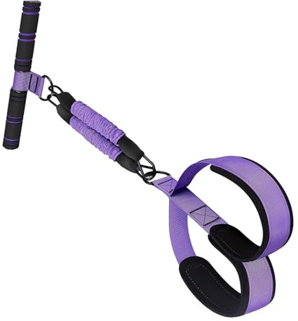 Banda de Resistencia con Pedal y Mango | Correa Elástica de Ejercicio para Piernas - Pedal de Tensión Manual con Asa,para Gimnasio en Casa, Yoga, Entrenamiento, Fitness, Estiramientos, Ejercicios para