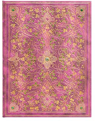 Paperblanks 12-Monatskalender 2025, Diamantenes Thronjubiläum, Ultra, Vertikal, Elastikband-Verschluss