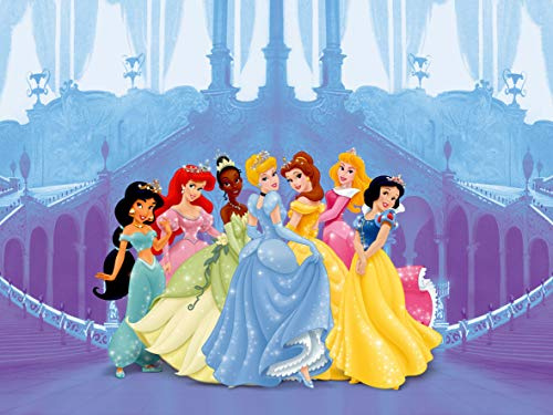 AG Design FTD 0264 Disney Prinzessinen, Papier Fototapete - 360x254 cm - 4 teile, Papier, multicolor, 0,1 x 360 x 254 cm