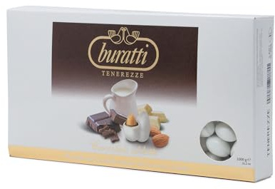 Buratti Confetti Dragées à l'amande Recouverte de Chocolat Tendresses Blanches 1 Kg