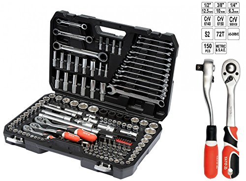YATO YT-38811 - socket set 1/4 , 3/8 y 1/2 150pcs