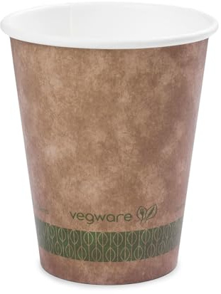 Vegware KV-12G 12oz Brown Kraft hot Cup (Case of 1000)