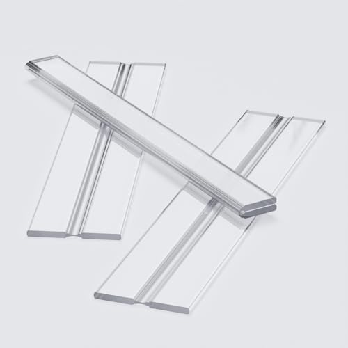 3X 200mm Low Profile Flex Hinges, Flexible Living Hinges, Transparent, Continuous Acrylic Piano Hinges