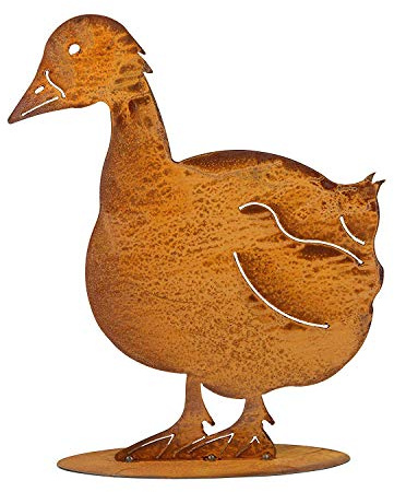Bornhöft Gans Edelrost Gartendeko Edelrost Lebensgroß rostige Gartendeko (Gans Dick)