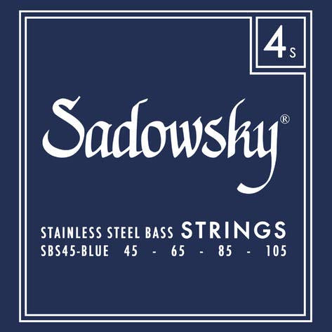 Sadowsky Blue Label Bass String Set, Stainless Steel, 4-Saiter, 045-105
