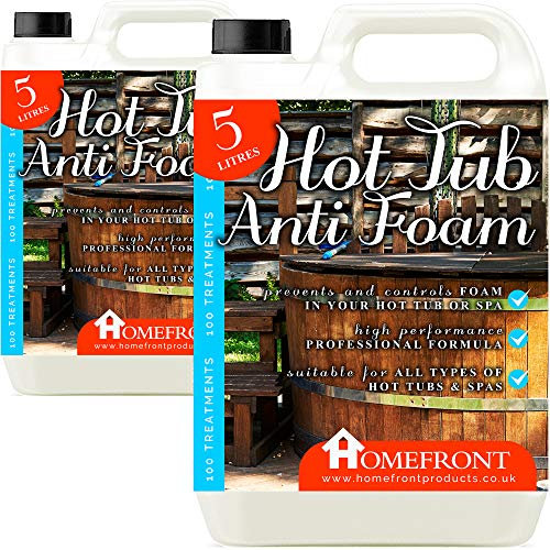 Homefront Anti Foam - Removes Surface Foam From Hot Tub, Spa and Whirlpool Water - Suitable for All Hot Tubs (10 Litres)