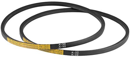 sourcing map A32 Drive V-Belts 32 Pitch Length 13mm Width 8mm Thick JIS Standard A-Section Rubber Drive Transmission Belt 2pcs