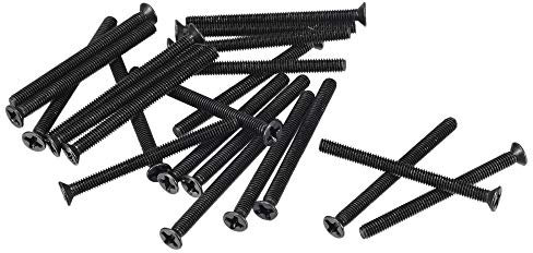 sourcing map M3 x 35mm Phillips Screw Fastener Black for Laptop PC TV Fan Switch 50pcs
