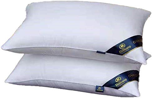 Hilton Bedding Couette en duvet d'oie blanche hypoallergénique (oreiller blanc, paire d'oreiller)