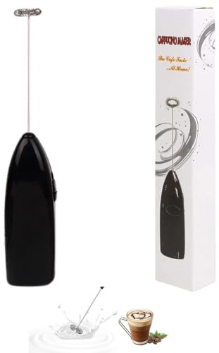 Espumador de leche, espumador de café, batidor eléctrico, mini agitador eléctrico de cocina, espumador de leche de mano, mezclador de batido de leche, batidor de leche de acero inoxidable, agitadores