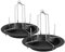 WELLGRO 2er Set Hähnchenbräter - Hähnchen Ständer - Bräter - Hähnchen Grill - Hähnchengriller - Geflügelbräter - Geflügel - Brathähnchen