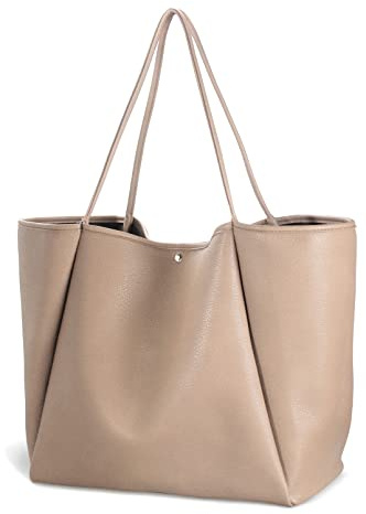 HOXIS Übergroße vegane Leder Tote Frauen Weekender Tasche Shopper Handtasche Reise Geldbörse