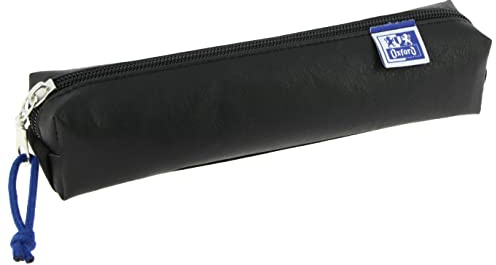 Oxford Kangoo, Estuche Escolar Cuadrado con Goma Elástica, Tamaño Pequeño, Color Negro