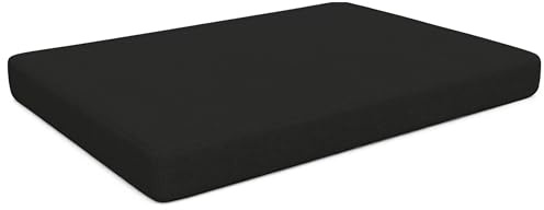 POKAR Palettenkissen Wasserabweisend Palettenauflagen mit abnehmbarem Bezug Palettenauflage Palettenmöbel Palettensofa, Sitzkissen 120x80, Schwarz