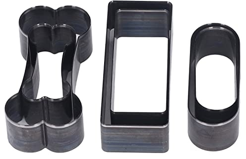 6 Stücke Leder Stanzwerkzeug Set Rechteck Oval Knochen Form Leder Stanzschneider Hohl Leder Schneidform Handwerk Leder DIY Werkzeug