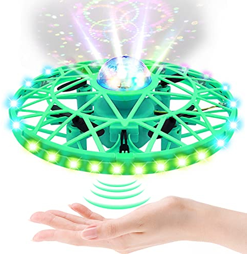 OBEST UFO Mini Drohne für Kinder, Flying Ball Handgesteuerter Fliegender Ball, Fliegendes Spielzeug, Hubschrauberspielzeug mit 360 ° Rotierenden und LED Leuchten für Kinder und Erwachsene