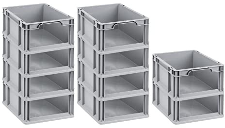 SuperSparSet 10x Eurobox NextGen Store | HxBxT 17x30x40cm | 16 Liter | Front offen | Eurobehälter, Transportbox, Transportbehälter, Stapelbehälter