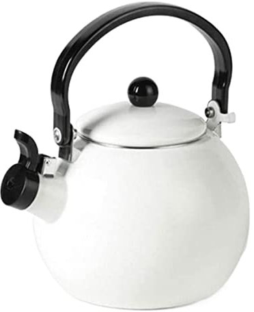 VONGAZ Pfeifenkessel Wasserkessel Flötenkessel 1.4L Emaille Teekessel Pfeifen Teekanne Mit Griff Teekanne Wasserkocher Für Gasherd Automatische Pfeife Pfeifender Wasserkessel Pfeifkessel
