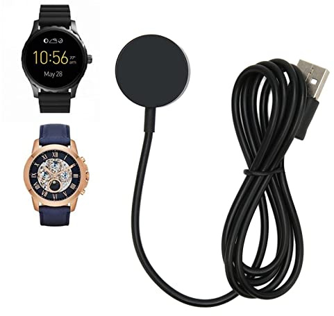 Cargador de Reloj para Gen 1 2 3 Series, Base de Carga Inalámbrica Magnética para Reloj Inteligente, Protección Múltiple, Cable de Carga Rápida USB Portátil de Repuesto de (Negro)
