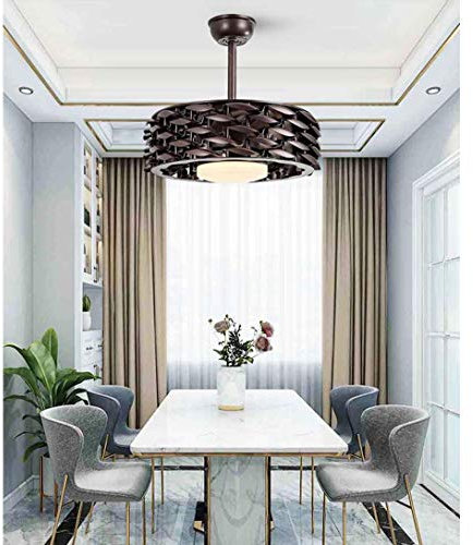 TRFAN Fan Lights Restaurant Semplice ed Elegante Soggiorno Camera da Letto Ventilatore a soffitto Lampadario a LED Decoration