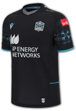Macron Glasgow Warriors Rugby Home Jersey Rugby Heimtrikot Shirt Rugby-Union, Größe:L