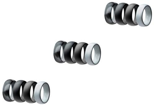 Amosfun 12 Stk gymnastics rings sicherungsringe Tauchringe taucherringe hitzebeständige Versprechensringe für Paare Ringe für den Sport Eheringe Silikon Trend Zubehör