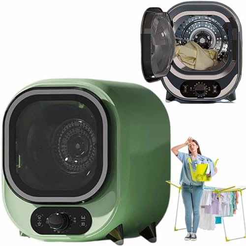 DDZJTPP Petit Sèche-Linge,Sèche-Linge Portable,Sèche-Linge Ventilé De 5 Kg,Compact Mini-Sèche-Linge,Parfait pour Une Utilisation sur Un Comptoir Ou Au Mur,Green