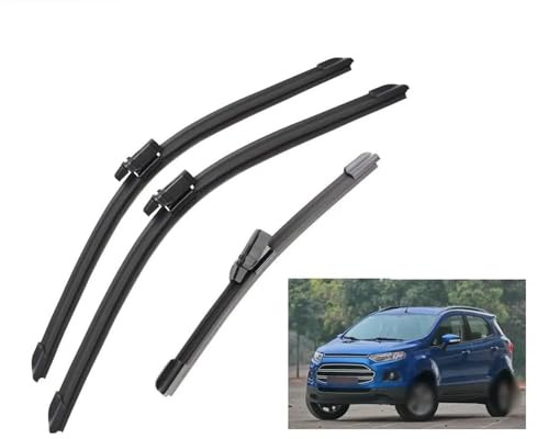 EDKAY for Ford Ecosport 2013-2016 22+16+11 Front Rear Wiper Blades Brushes Cutter Car Auto Accessories 2013 2014 2015 2016 Windshield Wiper Blade Set