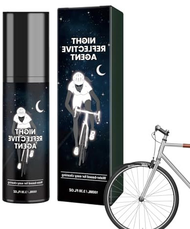 Genikeer 100ml Wetterbeständige Reflektierende Sprühfarbe, Fahrrad Glühspray, Sprühfarbe Für Nachtfahrten, Reflektierendes Spray Nacht Reflective Agent Für Outdoor Nacht Fahrradbekleidung