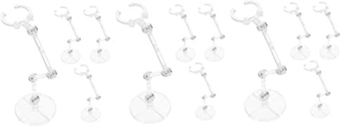 Abaodam 12 Stk Puppenständer Puppenspielzeugständer Tragrahmen Desktop-display-rack Spielzeugpuppenhalter Actionfigur Steht Acryl-display- Montage Plastik Marionette Stehender Rahmen