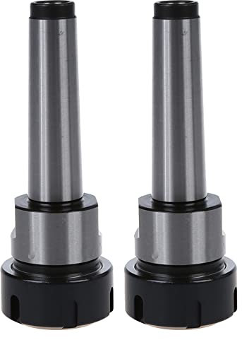 Goufride 2X ER32 MK3 Spannzange Halter CNC Fraesen Drehmaschine Gerade Werkzeug Fraeswerkzeug Silber + Schwarz