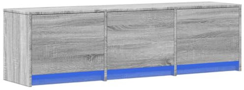 Meuble TV avec LED sonoma gris 140x34x40 cm bois d ingénierie