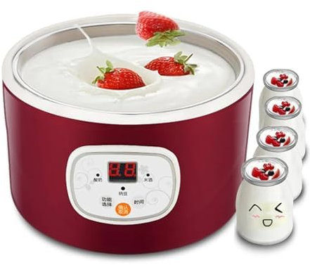 OFNHJK Electric Automatic Yogurt Maker, Multifunctional Thermostatic Yogurt Machine Rice Wine Natto Machine with Stainless Steel Liner, Homemade Yogurt and Natto Made Easily