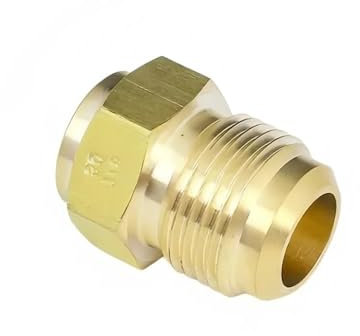 LIBCAM 7/16 5/8 1/2 UNF Male X 1/8 1/4 3/8 NPT Female Brass Fitting Adapters, 45 Degree Flare Thread Pipe Connector 1pc(3/8x1/4inch)