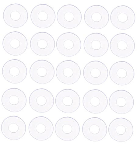 SOLUSTRE 50pièces Rondelles Plastique Transparentes Joints Étanchéité Pour Barres Porte-serviettes Rondelle Plate De Rechange