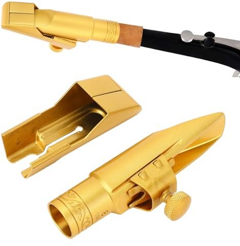 Bocchino per Sassofono Contralto, Kit Bocchino per Sassofono Contralto 8C E Flat Sostituzione Bocchino per Sassofono Contralto per Sassofonisti Esperti E Principianti, Suono