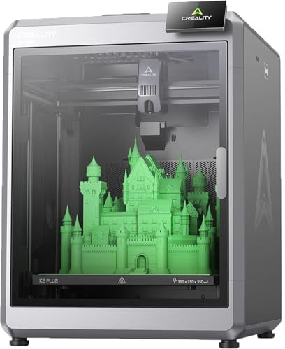 Creality Impresora 3D K2 Plus, compatible con necesidades de impresión multicolor CFS, impresión rápida máxima de 600 mm/s, cámaras AI duales, nivelación completamente automática, impresoras 3D FDM