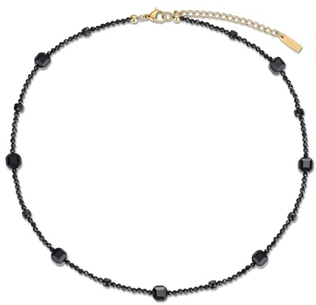 GAVU Spinell Halskette mit Edelstein Perlen Kette für Damen