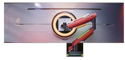Support for Moniteur T18X avec écran à Poisson, Support de 49 Pouces, Base pneumatique for écran incurvé de 20kg(Red)