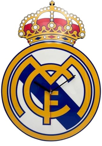 Kids Licensing - Reloj de Pared del Real Madrid para Niños y Fans del Fútbol