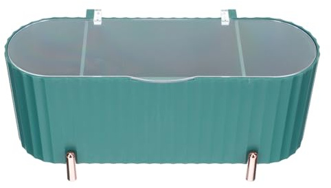 Homoyoyo Boîte de Rangement Maquillage Multi-grilles Contenant pour Coussinets de Coton en Pp Couvercle Gain de Place pour Décoration Maison ou Salle de Bain