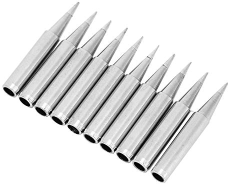 Itonash Juego de Puntas para Cautín sin Plomo de 10 Piezas, Latón de Calentamiento Rápido de Larga Duración para Máquina de Soldar, con Resistencia a Altas Temperaturas para un área de