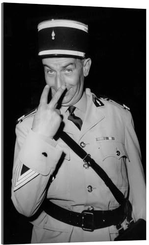 Posterlounge Louis de Funes, 1971 Acrylglasbild | 14 x 21 cm Schwarz-Weiß Wandbilder Wanddeko