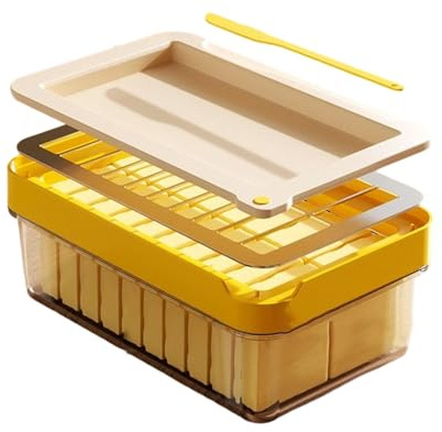 Arroopu Découpeur De Beurre - Boîtier Hermétique Avec Couvercle | Boîte À Beurre | Pour Cuisine Maison Plan De Travail Réfrigérateur Frigo Bar Hôtel Camping
