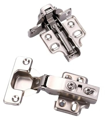 10 Pack Soft Close Concealed Cabinet Hinges - European Full Overlay Heavy Duty Adjustable Frameless for Kitchen Cupboard Hardware
