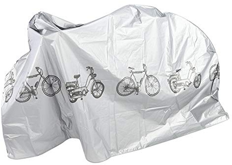 Adfaga Copribici impermeabile elastico antipolvere per mountain bike da esterno e bici da strada Materiale poliestere PVC 160x55 cm Dimensioni compatte