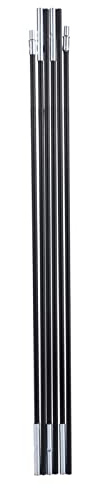 Generic Barras de Poste de Tienda de Campaña de Fibra de Vidrio Elásticas de Alta Resistencia, Varillas de Soporte Portátiles para Tienda de Campaña y Toldo, Negro, 2 Varillas