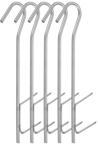QUARKZMAN 10 Stück 21cm H-Form 304 Edelstahl Räucherhaken Fleischhaken Fleischerhaken Fischhaken zum Räuchern Räuchern Zubehör für Fleisch
